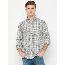 Duke Grey Blended Slim Fit Checkered Shirt-picture-19