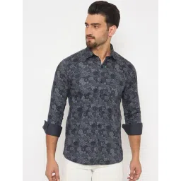 Duke Grey Blended Slim Fit Printed Shirt-picture-17
