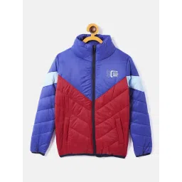 Duke Kids Blue & Red Color Block Full Sleeves Jacket-picture-33