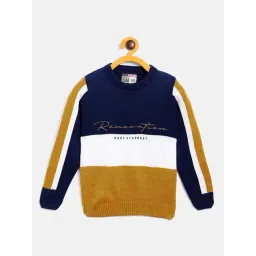 Duke Kids Multicolor Color Block Full Sleeves Sweater-picture-34