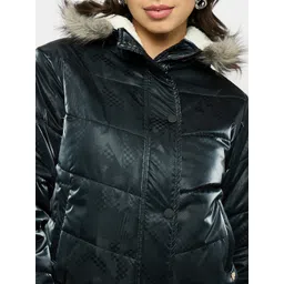 Duke Long Sleeves Faux Fur Trim Hood Puffer Jacket image 2