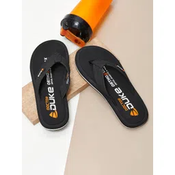 Duke Men Black & White Printed Room Slippers-picture-19