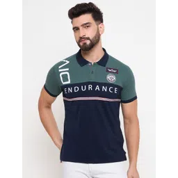 Duke Men Colourblocked Polo Collar Cotton Slim Fit T-shirt-picture-41