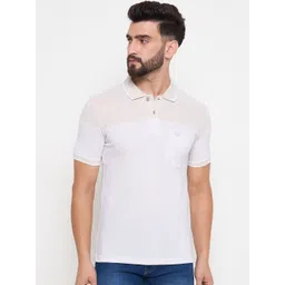 Duke Men Colourblocked Polo Collar Cotton T-shirt-picture-30