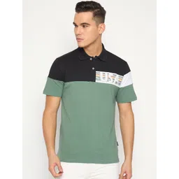 Duke Men Colourblocked Printed Polo Collar Cotton Slim Fit T-shirt-picture-29