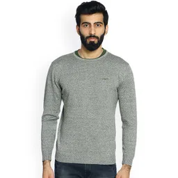 Duke Men Grey Solid Pullover-picture-24