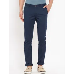 Duke Men Mid-Rise Slim-Fit Cotton Chinos Trousers-picture-16