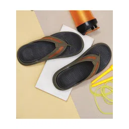 Duke Men Olive Green & Black Rubber Thong Flip-Flops-picture-17