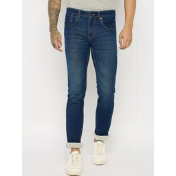 Duke Men Slim Fit Light Fade Mid-Rise Clean Look Cotton Stretchable Stretchable Jeans-picture-15