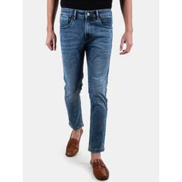 Duke Men Slim Fit Mid-Rise Light Fade Mildly Distressed Stretchable Jeans-picture-37