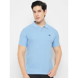 Duke Men Solid Polo Collar Cotton Slim Fit T-shirt-picture-26