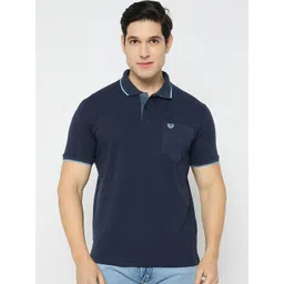 Duke Men Solid Polo Collar Cotton Slim Fit T-shirt-picture-18