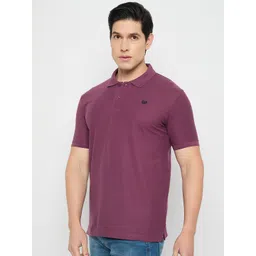 Duke Men Solid Polo Collar Cotton Slim Fit T-shirt image 2