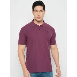 Duke Men Solid Polo Collar Cotton Slim Fit T-shirt image 1