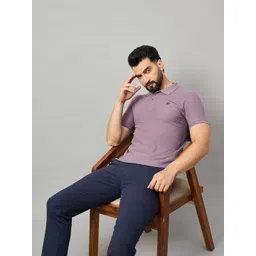 Duke Men Solid Polo Collar Cotton Slim Fit T-shirt image 3