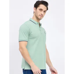 Duke Men Solid Polo Collar Slim Fit T-shirt image 3