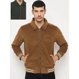 Duke Men Striped Corduroy Bomber Jacket-picture-30