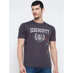 Duke Men Typography Printed Round Neck Cotton Slim Fit T-shirt-picture-31