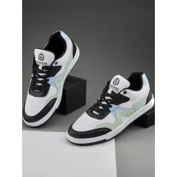 Duke Men's Colourblocked & Perforations White & Black Casual Sneakers-picture-13