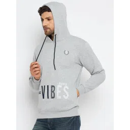 Duke Mid Grey Regular Fit Printed Hooded Sweatshirt image 3