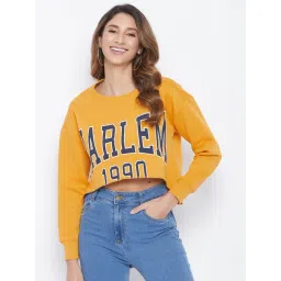 Duke Mustard Graphic Print Cropped Sweatshirt-picture-47