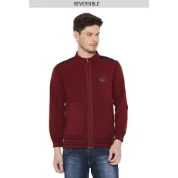 Duke Navy & Maroon Regular Fit Reversible Sweatshirt-picture-10