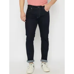 Duke Navy Blended Smart Fit Solid Jeans-picture-19