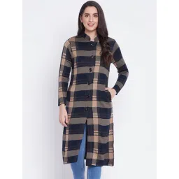 Duke Navy Checks Longline Sweater-picture-28