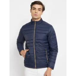 Duke Navy Regular Fit Quilted Reversible Jacket-picture-32