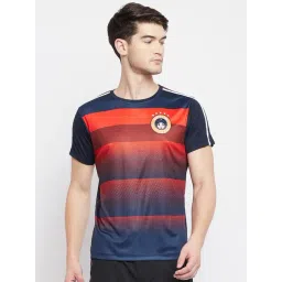 Duke Navy Slim Fit Printed Round Neck Sports T-Shirt-picture-48