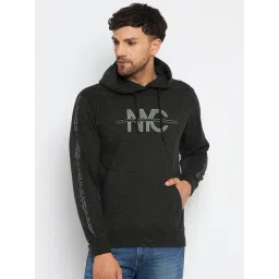 Duke Olive Space Regular Fit Printed Hooded Sweatshirt-picture-31