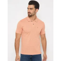 Duke Pink Blended Regular Fit Self Designed Polo T-Shirt-picture-35