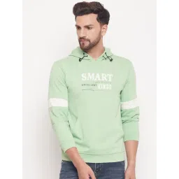 Duke Sea Green Regular Fit Printed Hooded Sweatshirt-picture-10