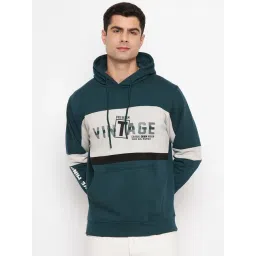 Duke Teal Regular Fit Printed Hooded Sweatshirt-picture-16