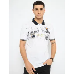 Duke White Slim Fit Printed Polo T-Shirt-picture-22