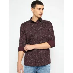 Duke Wine Blended Slim Fit Printed Shirt-picture-21