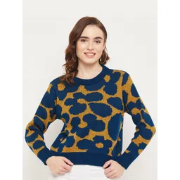 Duke Women Cable Knit Acrylic Pullover Crop Sweater-picture-31