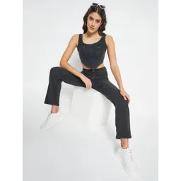 Duke Women Mid-Rise Bootcut Cropped Stretchable Jeans image 4