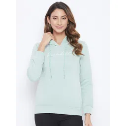 Duke Women Sea Green Fleece Hooded Sweatshirt-picture-37