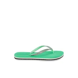 Duke Women's Platinum & Sea Green Flip Flops-picture-38