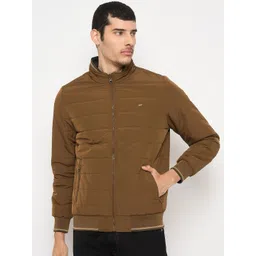 Men Solid Bomber Jacket-image-49