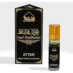 Dukhni Oud Mukhalat Attar Oil - Arabic Perfume for Unisex, 100% Pure Ittar Roll On, Oud Oil, Oudh for Eid, Ramadan, Umrah Gifts - Non-Alcoholic Vegan Islamic Fragrances-picture-20