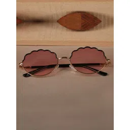 DukieKooky Girls Pink Lens & Black Oval Sunglasses with Polarised and UV Protected Lens-picture-48