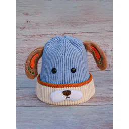 DukieKooky Unisex Kids Colourblocked Woollen Beanie-picture-27