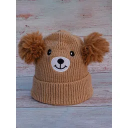 DukieKooky Unisex Kids Embroidered Woollen Beanie-picture-12