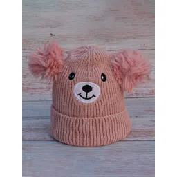 DukieKooky Unisex Kids Embroidered Woollen Beanie-picture-19