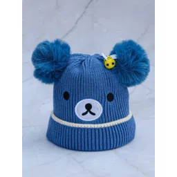 DukieKooky Unisex Kids Embroidered Woollen Beanie-picture-20