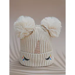 DukieKooky Unisex Kids Embroidered Woollen Beanie-picture-38