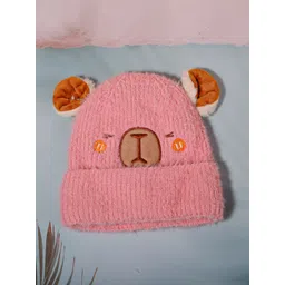 DukieKooky Unisex Kids Embroidered Woollen Beanie-picture-24