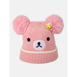DukieKooky Unisex Kids Embroidered Woollen Beanie-picture-13